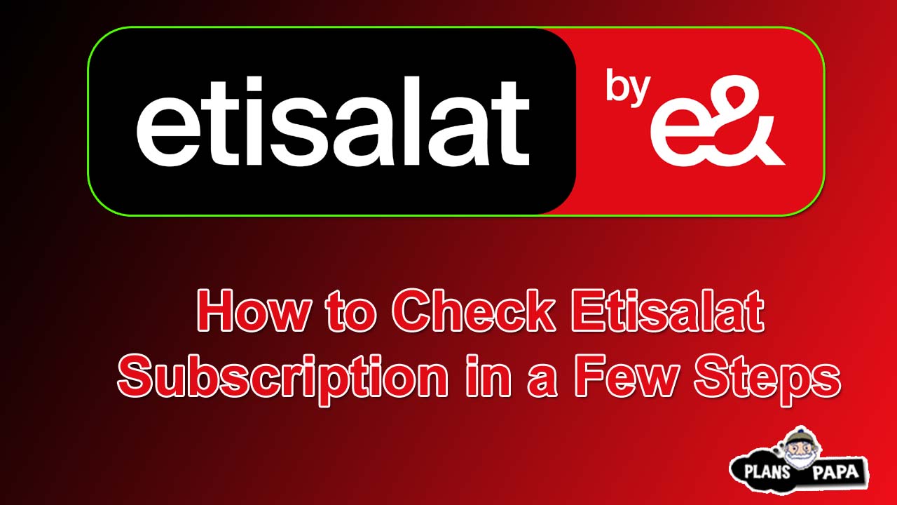 How To Check Etisalat Subscription In A Few Steps Plans Papa