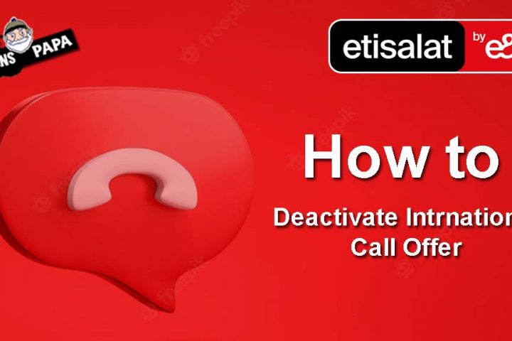 How to unsubscribe Etisalat international Calling Plan