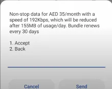 Du Monthly Unlimited Data Package 35 AED