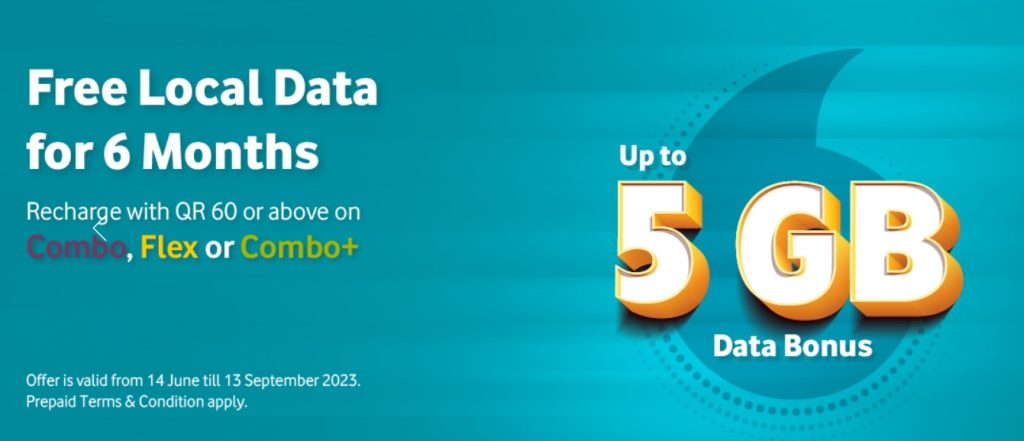 Vodafone Qatar local data packages