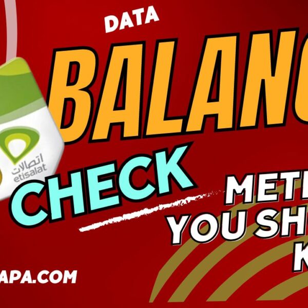 How to Check Data Balance on Etisalat